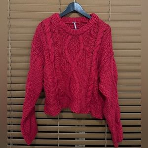Free People Cutting Edge Cable Knit Sweater